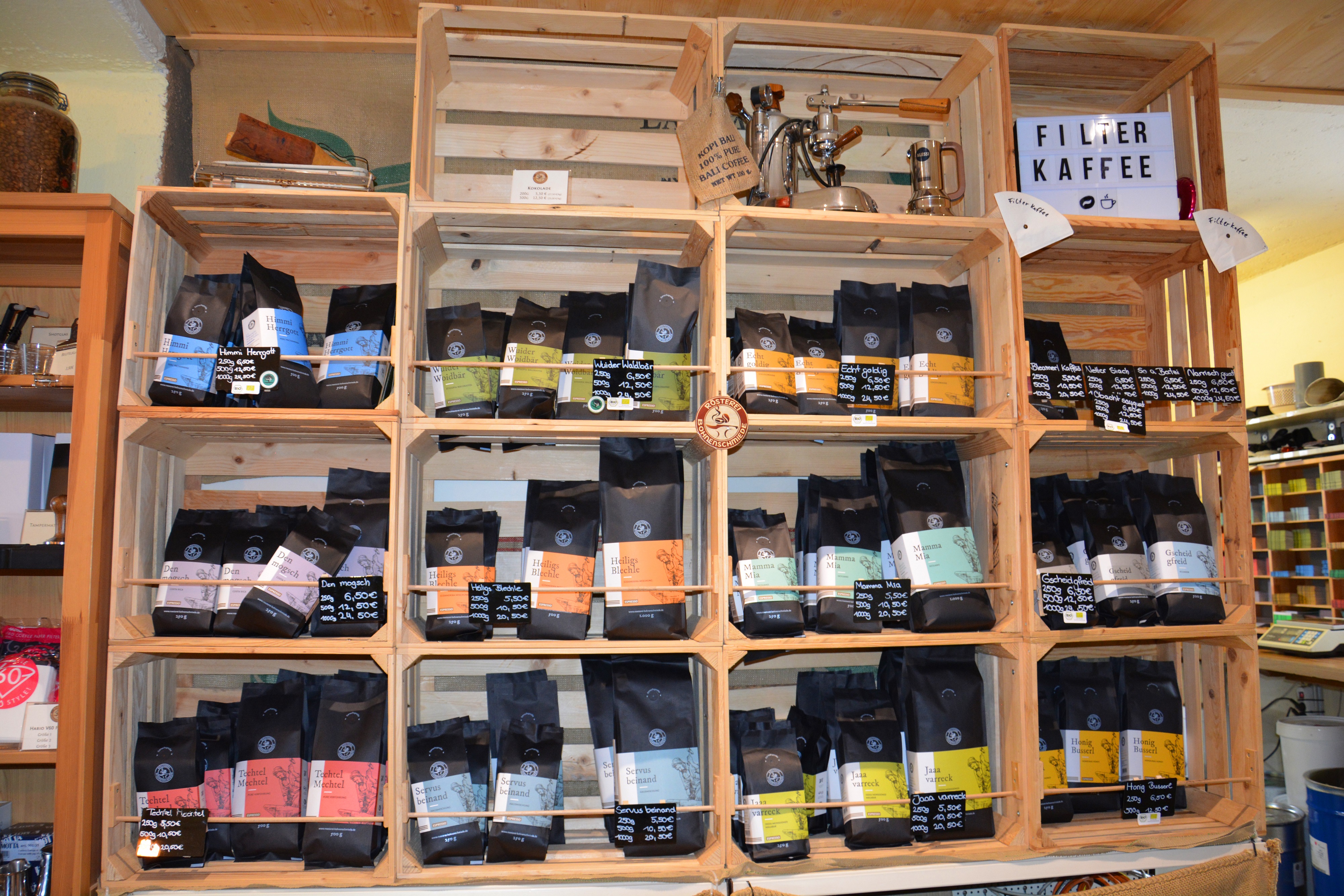 Kaffeerösterei Bohnenschmiede in Wehringen bei Augsburg. Foto: Annika Müller