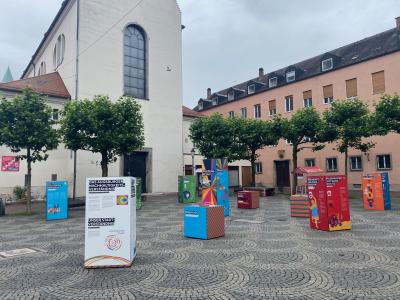 Ausstellung Friedensklima auf dem Moritzplatz