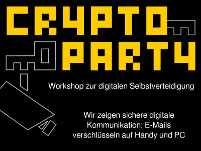 CryptoParty Plakat, Bild von Crypto Party Augsburg