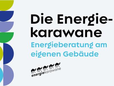 Logo der Energiekarawane im Rahmen des Blue City Klimaschutzprogramms Augsburg
