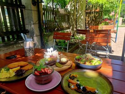 Biergarten des Restaurants Rübenrot in Augsburg