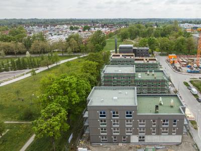 Die drei Wohnblocks von wagnisSHARE