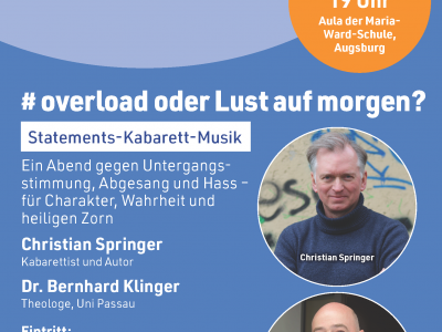 Plakat: Overload oder Lust auf morgen