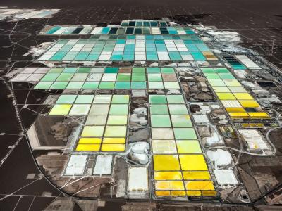 Lithium-Produktion aus Sole in der Atacama-Wüste, Chile