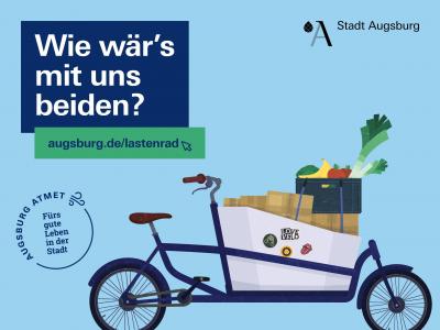 Augsburg, Augsburg atmet, Lastenfahrradförderung, Grafik: Stadt Augsburg