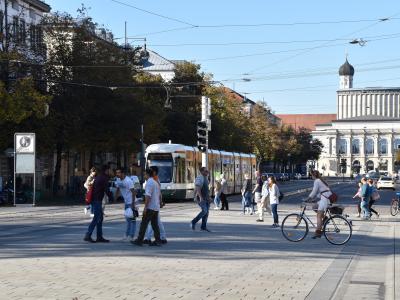 Cityzone, Augsburg, kostenloser Nahverkehr, Foto Cynthia Matuszewski 