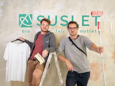 Fabian Frei,Wolfgang Schimpfle, suslet, sustainable Outlet, Augsburg, degree, Foto: SUSLET