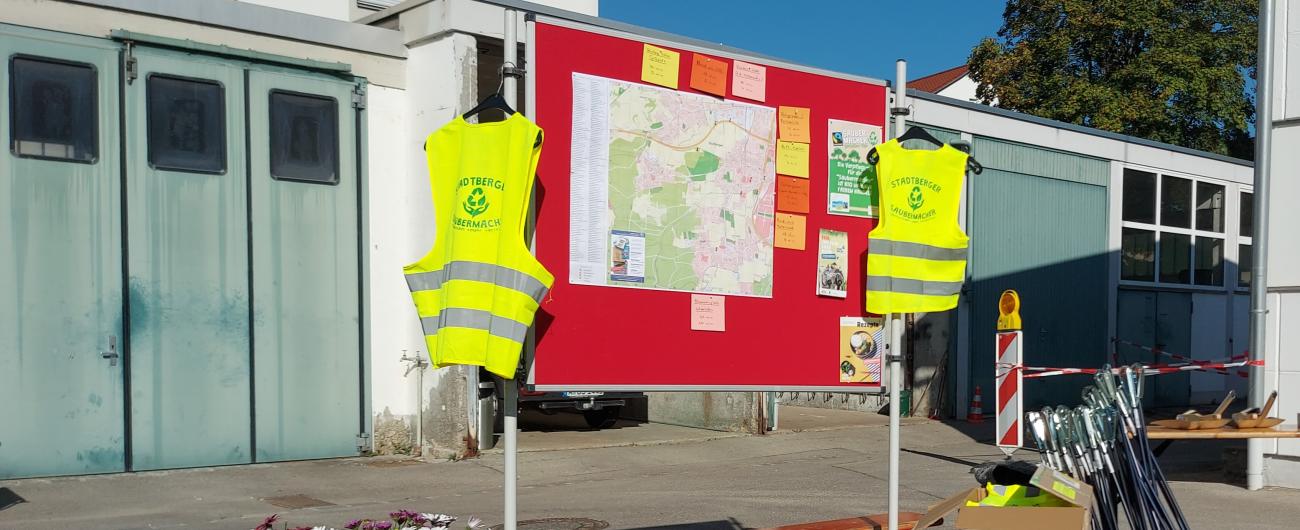 Müllsammel Aktion "Saubermacher" in Stadtbergen, Bild vom Städtischen Klimaschutz