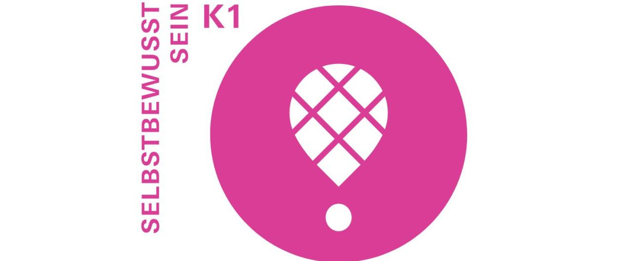 Piktogramm K1 der Zukunftsleitlinien Augsburg: Selbstbewusst sein