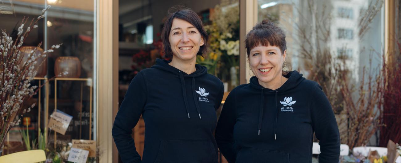 Kathrin Uhl-Duttler und Eva Wörner von der Blumenmanufaktur