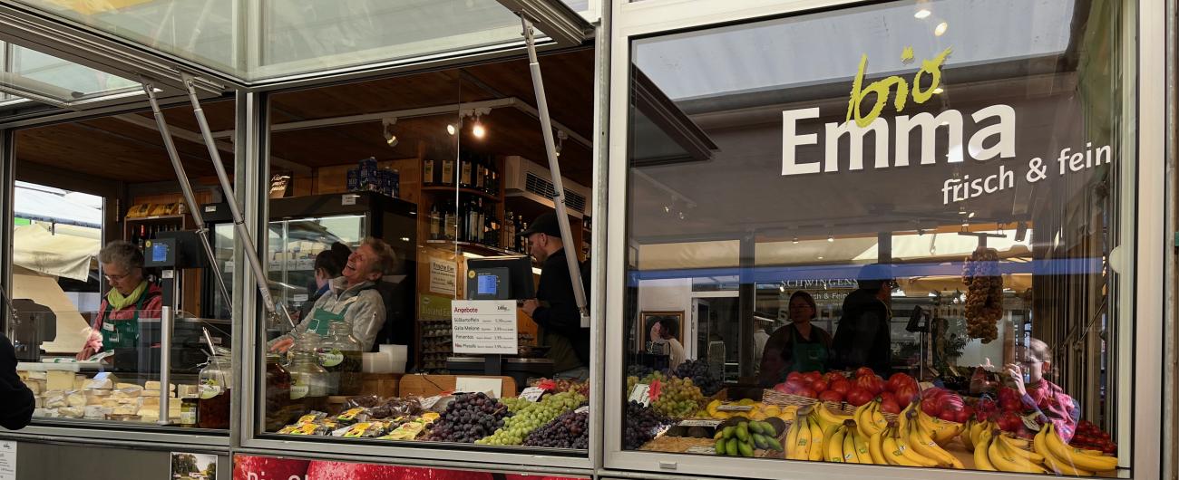 Die BioEmma auf dem Stadtmarkt Augsburg.