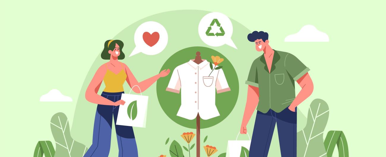 Grüne faire Mode - stilisiertes Bild