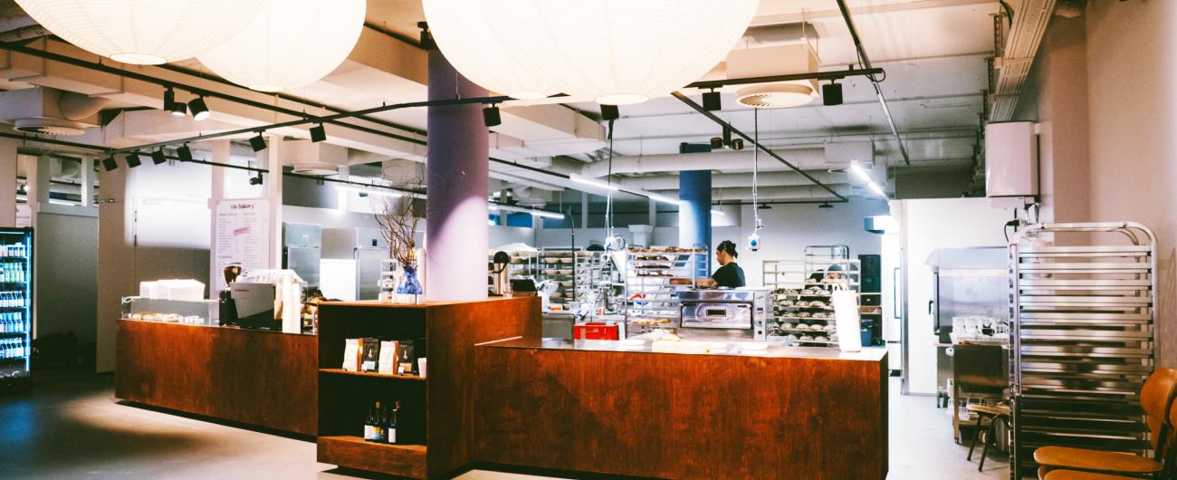 Der Verkaufsraum der Augsburger Bäckerei Viabakery