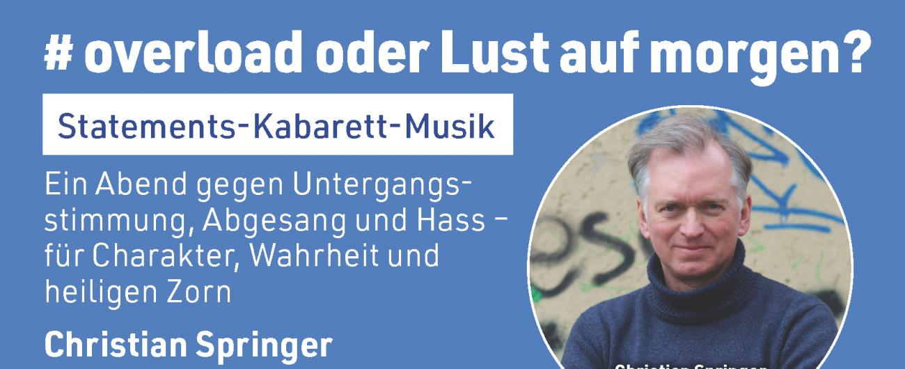 Plakat: Overload oder Lust auf morgen