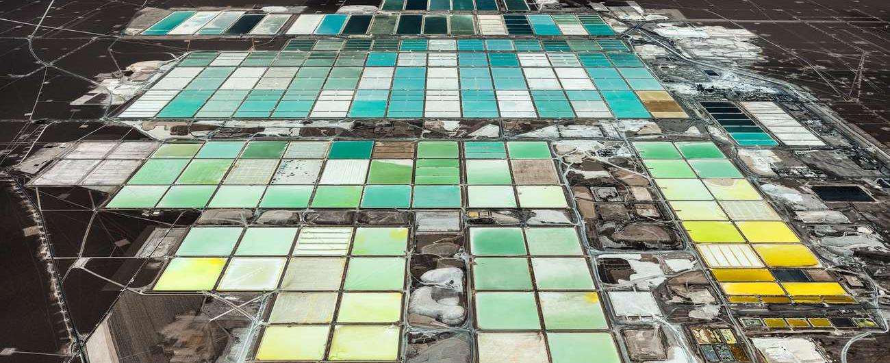 Lithium-Produktion aus Sole in der Atacama-Wüste, Chile