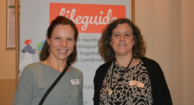 Lena Zimmermann von Pinu Augsburg und Sylvia Schaab vom Lifeguide Augsburg. Foto: Annika Müller