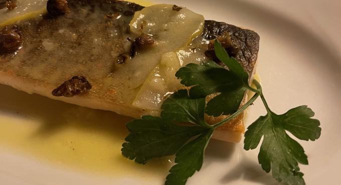 Fisch im Restaurant Kappeneck.