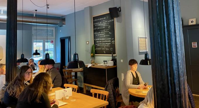 Der Innenraum des Restaurants Kappeneck.