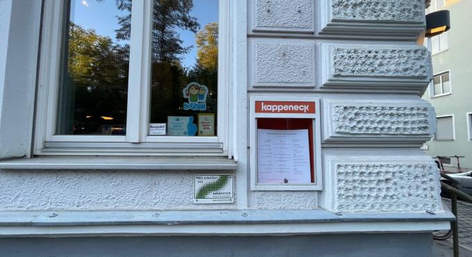 Karte des Restaurants Kappeneck.