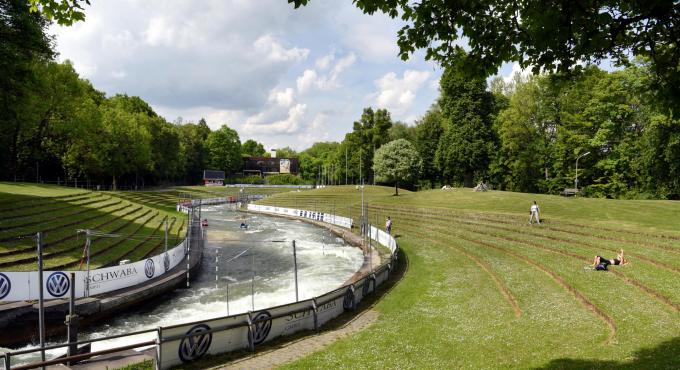 Die Kanurennstrecke Augsburger Eiskanal, Foto Ruth Plössel/Stadt Augsburg