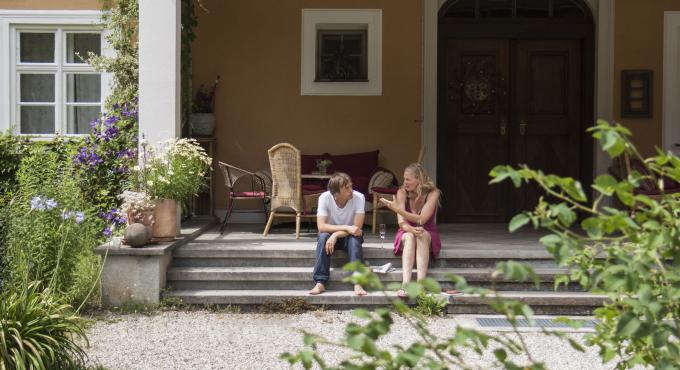 Sommer vor dem Hotel Blumenthal