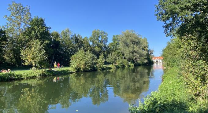 Badestelle am Wertachkanal, Augsburg-Pfersee