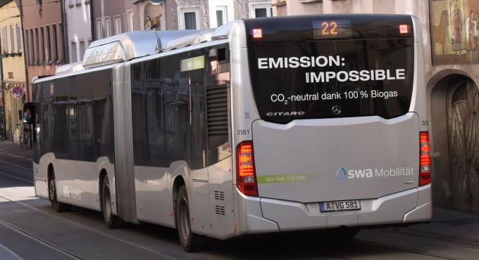 CO2-neutral, Co2, Erdgas, Bus, Augsburg, umweltfreundlich,