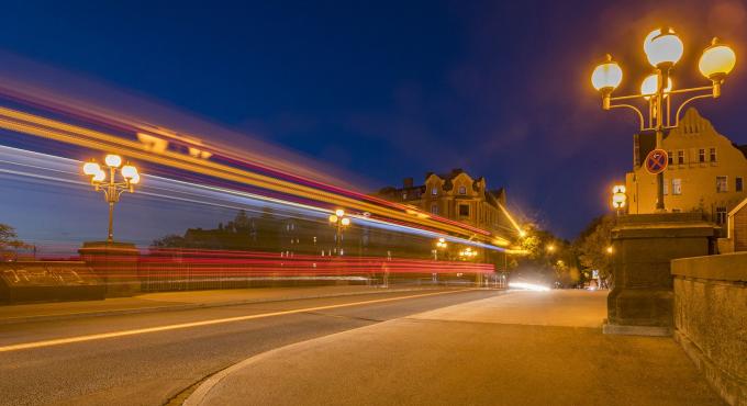 Bismarckbrücke, Augsburg, Nacht, Stadtansichten, kostenlose Lieblingsplätze, kostenlos, Treffpunkt, Jugendtreffpunkt, Foto: Norbert Liesz