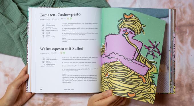 Kochbuch, vegan, Café dreizehn, Augsburg, Foto: Team dreizehn