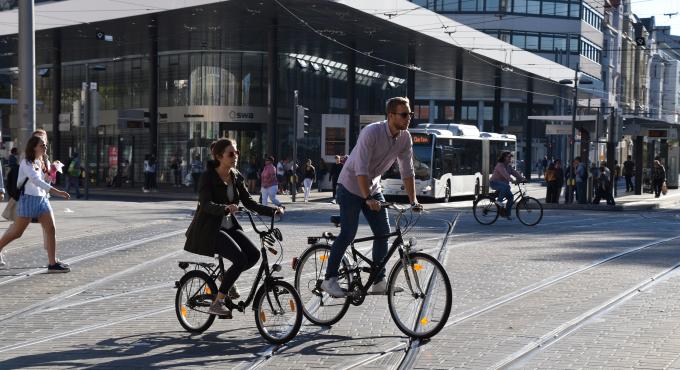 Fahrrad, Augsburg, Königsplatz, Fahrradstadt 2020, Foto: Cynthia Matuszewski