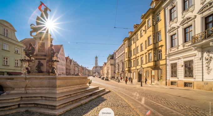 Kalender 2021, Augsburg, Stadtansichten, Herkulesbrunnen, Norbert Liesz, Foto: Norbert Liesz