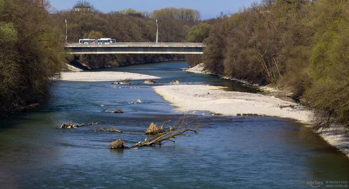 Lech, Augsburg, Foto: Norbert Liesz, Licca Liber, Renaturierung, Alpenfluss, Gebirgsfluss, Freier Lech