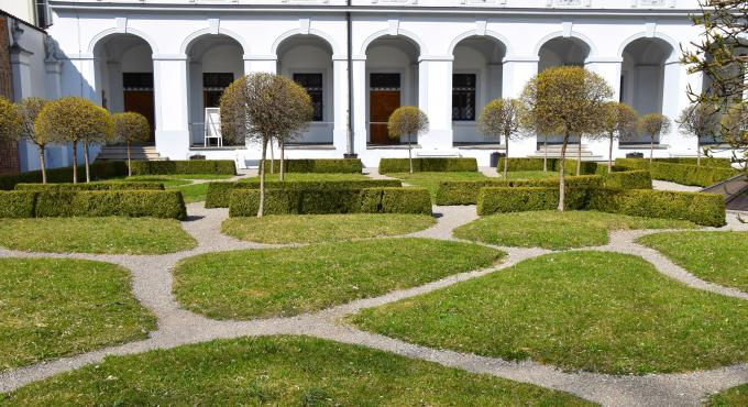 Schaezler-Palais, Augsburg, Rokoko-Garten, Grüne Oase, Ruheplatz, Innenhof, Patrizierhäuser Augsburg, Rokoko, Foto: Cynthia Matuszewski