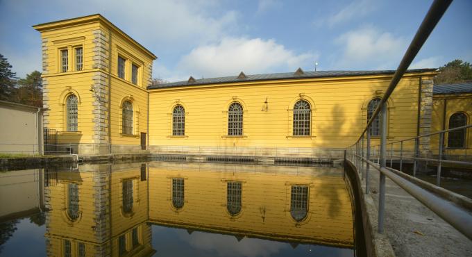Historisches Wasserwerk am Hochablass Augsburg. Foto: SWA