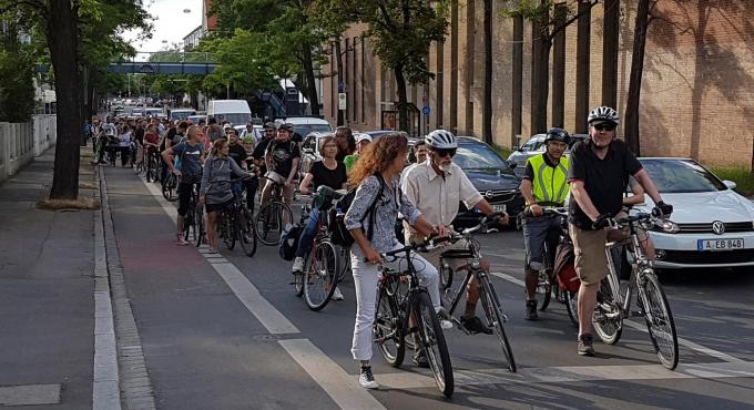 Critical Mass in Augsburg. Foto: Critical Mass Augsburg